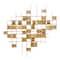 CosmoLiving by Cosmopolitan 32" Gold Iron Contemporary Wall Décor